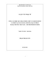 Nang cao hieu qua hoat dong cho vay khach hang ca nhan tai Ngan hang TMCP Ngoai thuong Viet Nam - Chi nhanh Hoan Kiem