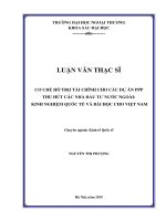 Cơ chế hỗ trợ tài chính thu hút các nhà đầu tư nước ngoài kinh nghiệm quốc tế và bài học cho Việt Nam