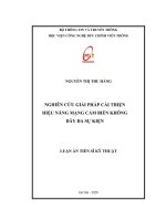 NGHIÊN cứu GIẢI PHÁP cải THIỆN HIỆU NĂNG MẠNG cảm BIẾN KHÔNG dây đa sự KIỆN 