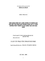 Vận dụng phép suy luận tương tự trong dạy học bài tập hình học không gian lớp 11 theo hướng phát triển tư duy sáng tạo cho học sinh