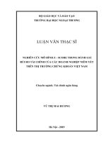 Nghiên cứu mô hình Z-score trong đánh giá rủi ro tài chính của các doanh nghiệp niêm yết trên thị trường chứng khoán Việt Nam