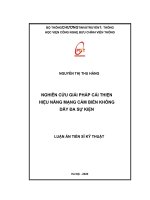 NGHIÊN cứu GIẢI PHÁP cải THIỆN HIỆU NĂNG MẠNG cảm BIẾN KHÔNG dây đa sự KIỆN 