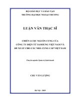 Chiến lược nguồn cung của công ty Điện tử Samsung Việt nam và đề xuất cho các nhà cung cấp Việt nam