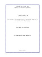 CHẤT LƯỢNG HOẠT ĐỘNG CUNG ỨNG DỊCH VỤ CỦA CÔNG TY TNHH THƯƠNG MẠI VÀ DỊCH VỤ ĐƯỜNG KHÔNG VIỄN ĐÔNG HÀ NỘI