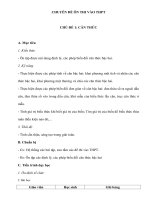 chuyên đề ôn thi tốt nghiệp THPT CHỦ đề 1 căn THỨC