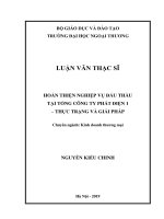 Hoàn thiện nghiệp vụ đấu thầu tại Tổng công ty Phát điện 1 - Thực trạng và giải pháp