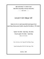 Quản trị rủi ro tỷ giá trong kinh doanh ngoại tệ tại ngân hàng thương mại cổ phần xăng dầu Petrolimex ( PG bank)