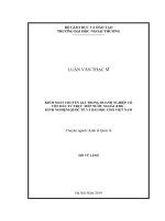 Kiểm soát chuyển giá trong doanh nghiệp có vốn đầu tư trực tiếp nước ngoài (FDI) – Kinh nghiệm quốc tế và bài học cho Việt Nam