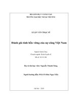 Đánh giá tính bền vững của nợ công Việt Nam