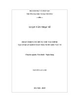 HOÀN THIỆN CƠ CHẾ TỰ CHỦ TÀI CHÍNH TẠI CƠ QUAN KIỂM TOÁN NHÀ NƢỚC KHU VỰC VI