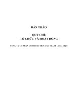 Quy chế tổ chức, chức năng nhiệm vụ công ty CP thi công xây dựng