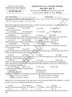 Đề thi thử THPT quốc gia 2020 môn hóa THPT đoàn thượng lần 2 