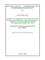 Nghiên cứu ảnh hưởng của lớp xi măng đất gia cố mặt nền đến sức chịu tải ngang của cọc đứng, ứng dụng cho đập trụ đỡ vùng đồng bằng sông cửu long (tt) 