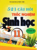 521 câu hỏi trắc nghiệm sinh học 11 