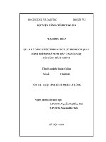 Quản lý công chức theo năng lực trong các cơ quan hành chính nhà nước đáp ứng yêu cầu cải cách hành chính ở việt nam (tt) 