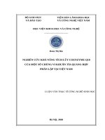 Nghiên cứu khả năng tích luỹ coenzyme q10 của một số chủng vi khuẩn tía quang hợp phân lập tại việt nam
