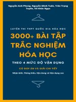 3000+ bài tập theo 4 mức độ vận dụng môn hóa học THPT có lời giải 