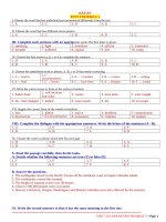 7,8,9  đáp án e8 TEST YOURSELF 3 (MLH) 