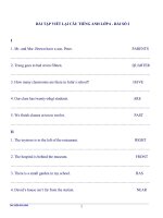 BAI TAP VIET LAI CAU TIENG ANH LOP 6  BAI SO 2 