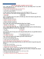 100 câu hỏi trắc nghiệm lịch sử lớp 9 có đáp án