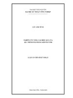 Nghiên cứu nâng cao hiệu quả của quá trình mài phẳng khi mài tinh 