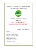 Tiểu luận môn kỹ thuật xử lý chất thải rắn xử lý chất thải rắn bằng phương pháp chôn lấp