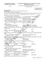 Đề thi thử THPT QG môn hóa lần 1 năm 2018   THPT yên lạc 2 