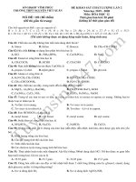 Đề thi thử môn hóa THPTQG lần 2 THPT nguyễn viết xuân 2020 