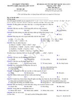 Đề thi thử THPTQG môn hóa 2020 lần 1   THPT nguyễn viết xuân 