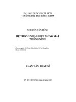 Hệ thống nhận diện mống mắt thông minh