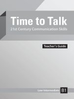 Time to Talk Low Intermediate B1 (Teachers Book) 