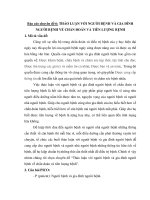 Báo cáo chuyên đề Thảo Luận Với Gia Đình Về Tiên Lượng Và Chẩn Đoán