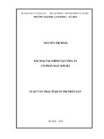 MỘT SỐ GIẢI PHÁP NHẰM HOÀN THIỆN ĐÃI NGỘ TÀI CHÍNH TẠI CÔNG TY CỔ PHẦN MAY SƠN HÀ