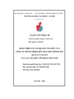 THỰC TRẠNG CƠ CẤU BỘ MÁY TỔ CHỨC CÔNG TY TRÁCH NHIỆM HỮU HẠN MỘT THÀNH VIÊN QUẢN LÝ TÀI SẢN CỦA CÁC TỔ CHỨC TÍN DỤNG VIỆT NAM