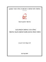 Giải pháp chống tấn công trong mạng định nghĩa bằng phần mềm (Luận văn thạc sĩ)