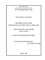 Đối chiếu ẩn dụ ý niệm trong quảng cáo tiếng Việt và tiếng Anh