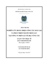Nghiên cứu hoàn thiện công tác đào tạo và phát triển nguồn nhân lực tại công ty điện lực bà rịa vũng tàu 