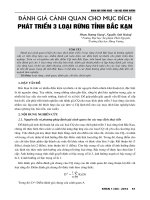 Đánh giá cảnh quan cho mục đích phát triển 3 loại rừng tỉnh Bắc Kạn