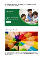 60 từ vựng tiếng anh lớp 3 quan trọng dành cho các em có phiên âm đầy đủ 