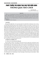 Phát triển trí sáng tạo cho trẻ mẫu giáo thông qua trò chơi
