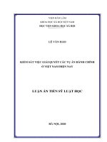 Kiểm sát việc giải quyết các vụ án hành chính ở việt nam hiện nay