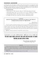 Nội dung và quy trình phát triển kỹ năng thiết kế, tổ chức hoạt động giáo dục cho sinh viên đại học sư phạm trường Đại học Hùng Vương