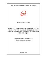 Nghiên cứu mô phỏng hoạt động của hệ thống truyền dẫn đường trục sử dụng công nghệ DWDM với một số loại tin hiệu điều chế MQAM (Luận văn thạc sĩ)