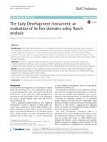 The Early Development Instrument: An evaluation of its five domains using Rasch analysis