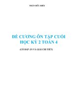 ĐỀ CƯƠNG CUỐI kì 2 lớp 4 