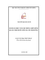 Đánh giá hiệu năng hệ thống ghép kênh quang theo bước sóng đa tốc độ đường (Luận văn thạc sĩ)
