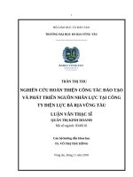 Nghiên cứu hoàn thiện công tác đào tạo và phát triển nguồn nhân lực tại công ty điện lực bà rịa vũng tàu 