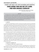 Thiết kế một số thí nghiệm mô phỏng trong chương trình hóa học lớp 12 bằng phần mềm Crocodile Chemistry