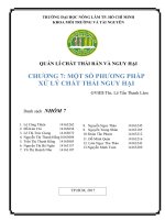 Tiểu luận môn quản lý chất thải rắn và nguy hại một số phương pháp xử lý chất thải nguy hại