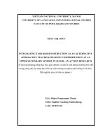 Tích hợp phương pháp dạy học giao nhiệm vụ như là một đường hướng thay thế trong giảng dạy kỹ năng đọc hiểu tại một trường trung học phổ thông ở hà nội một nghiên cứu cải 